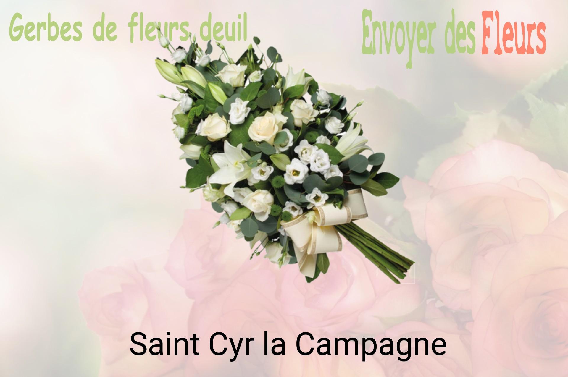 Gerbe de fleurs de deuil livrée à Saint-Cyr-la-Campagne